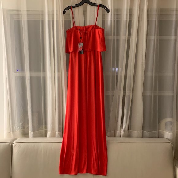 NWT BCBGMaxAzria Felicity popover gown - red - Picture 7 of 8